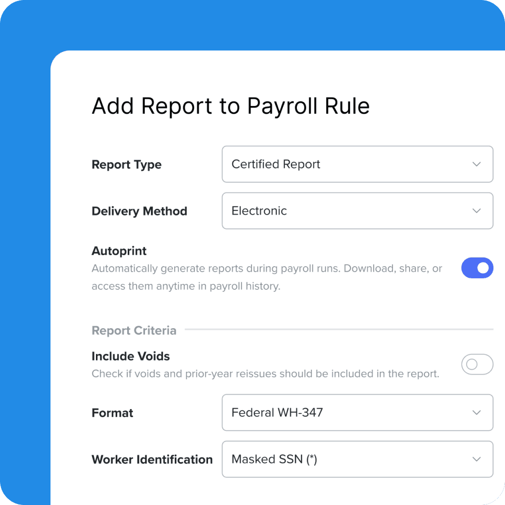 Certified payroll reporting for public works projects