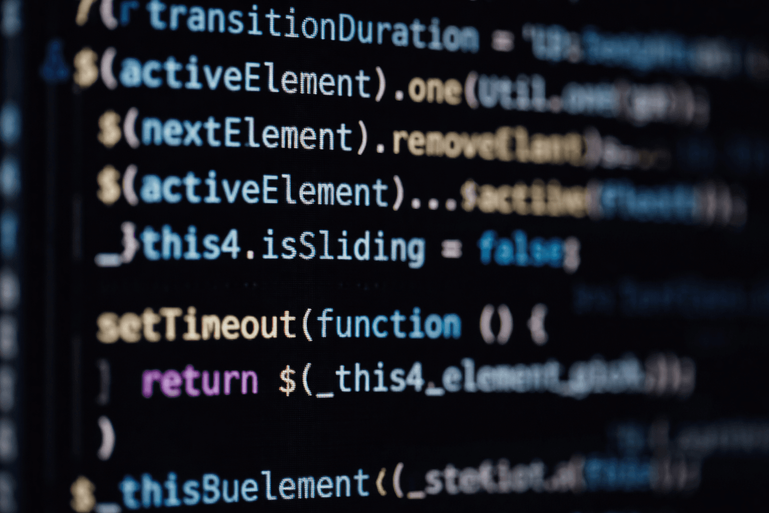 Detailed JavaScript code in focus
