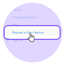 Click Request a New Feature