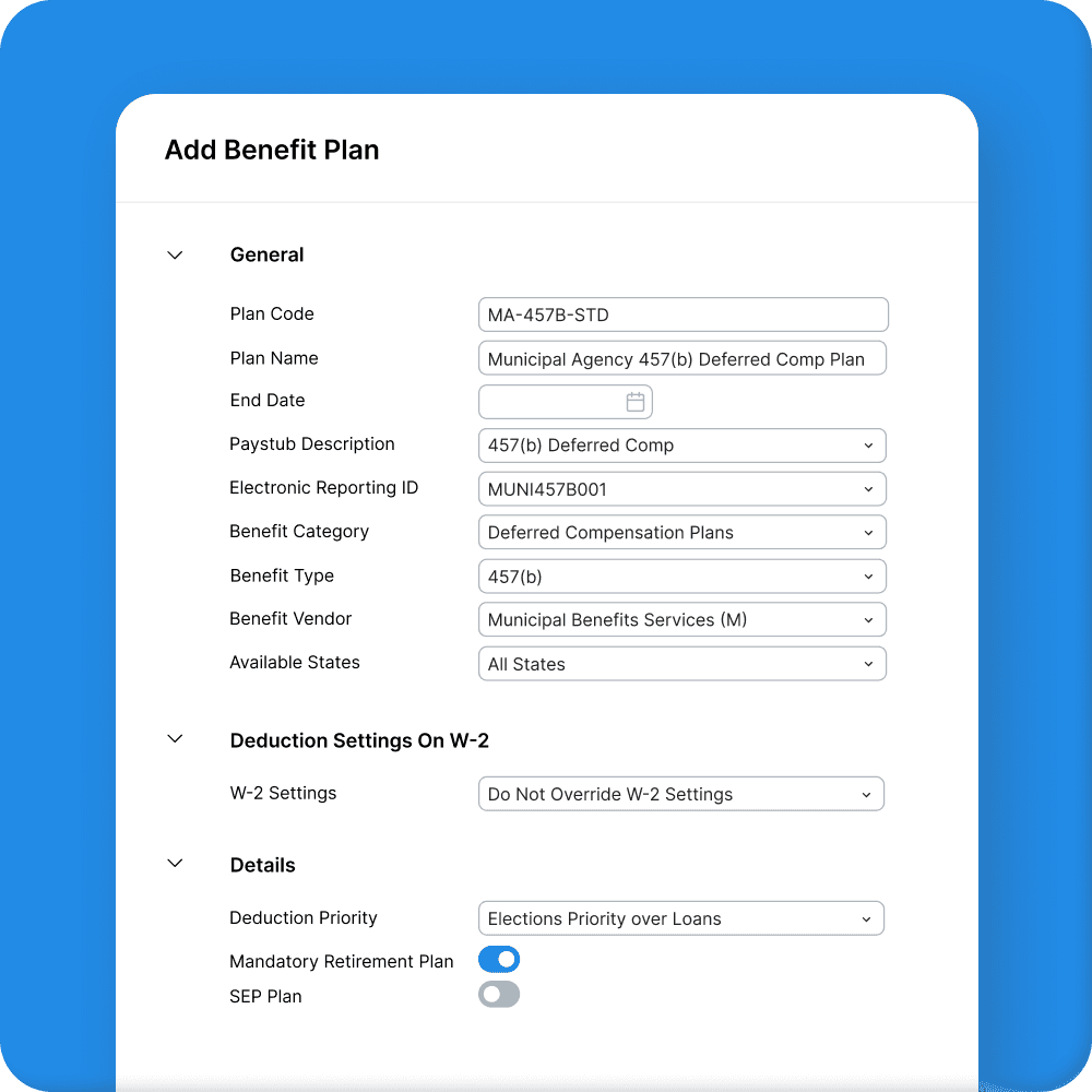 Pension plans and retirement contributions interface